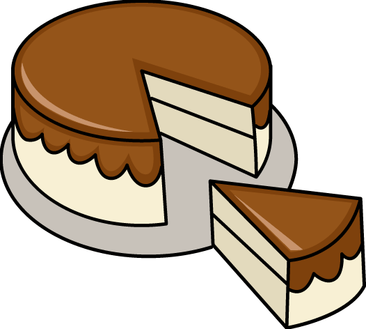 cake with a slice separated